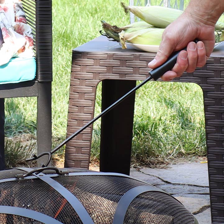 16 in Steel Fire Pit Poker with Heat Resistant Handle for wholesale by Sunnydaze Decor