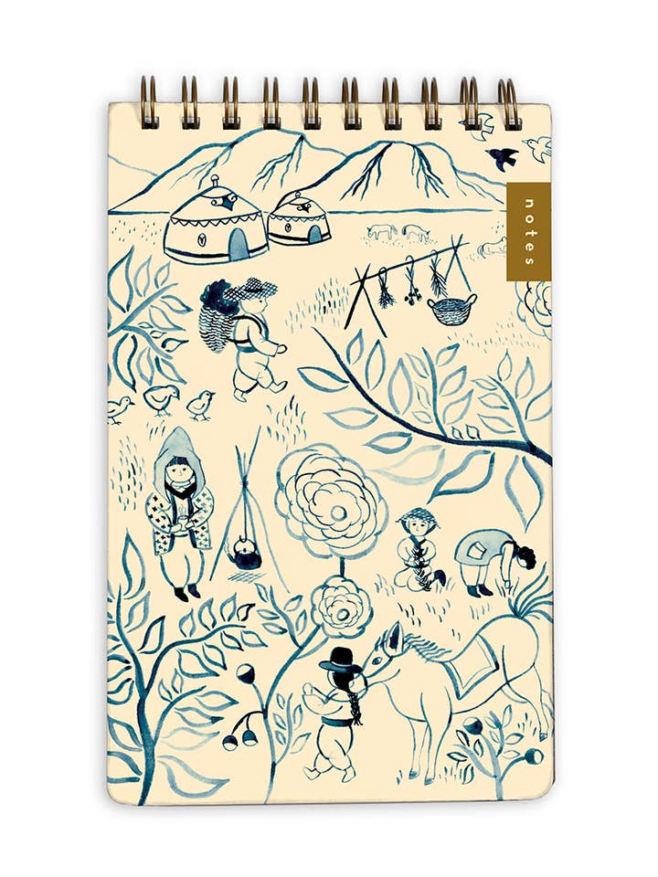 Indigo Village Notepad - Notes for wholesale by Small Adventure