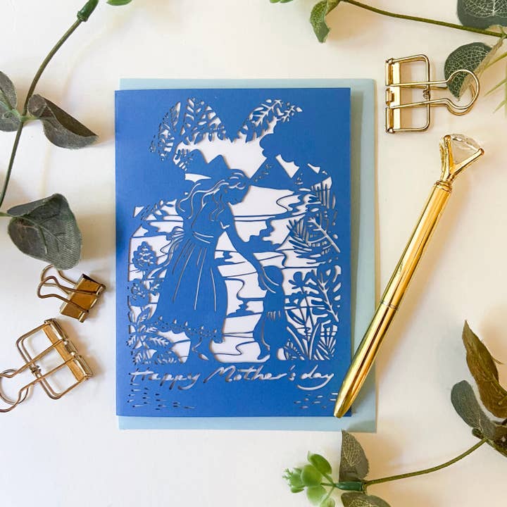 Happy Mother's Day Karte, Mutter und Kind Karte, für den Großhandel von Chow's Stories