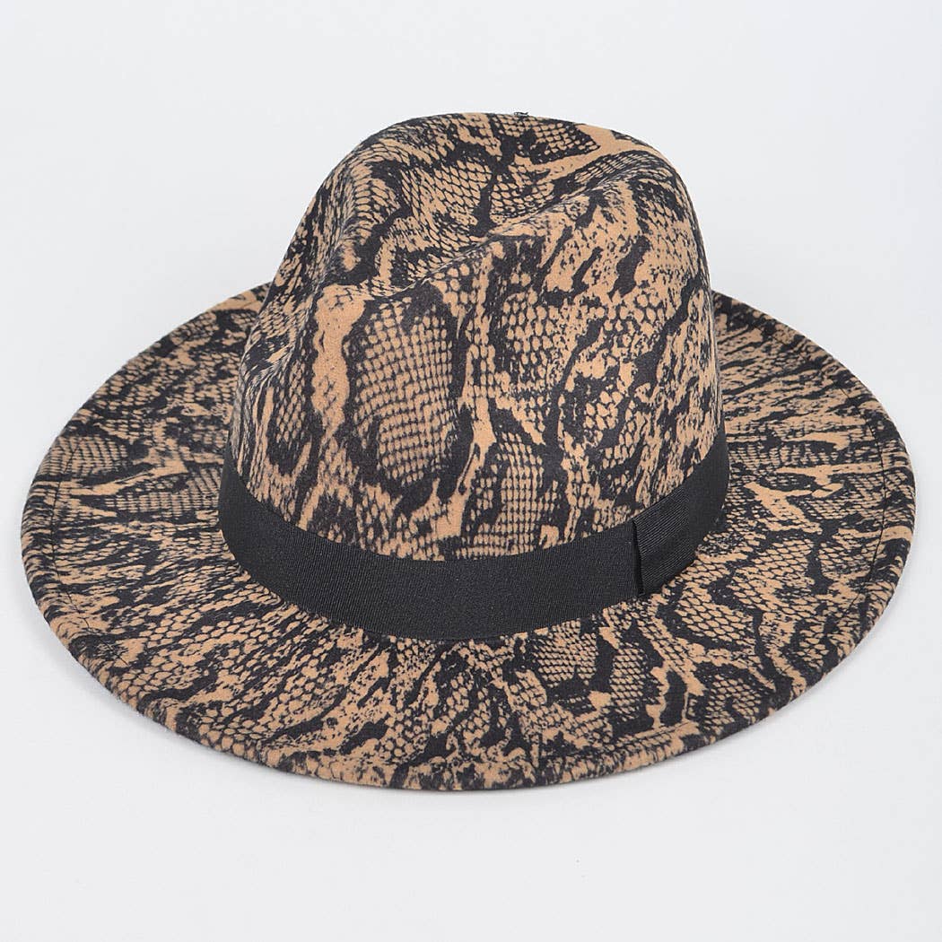 3AM BY H&D ACCESSORIES - Wholesale Fedora - Women's - Snake Print Fedora Hat6
