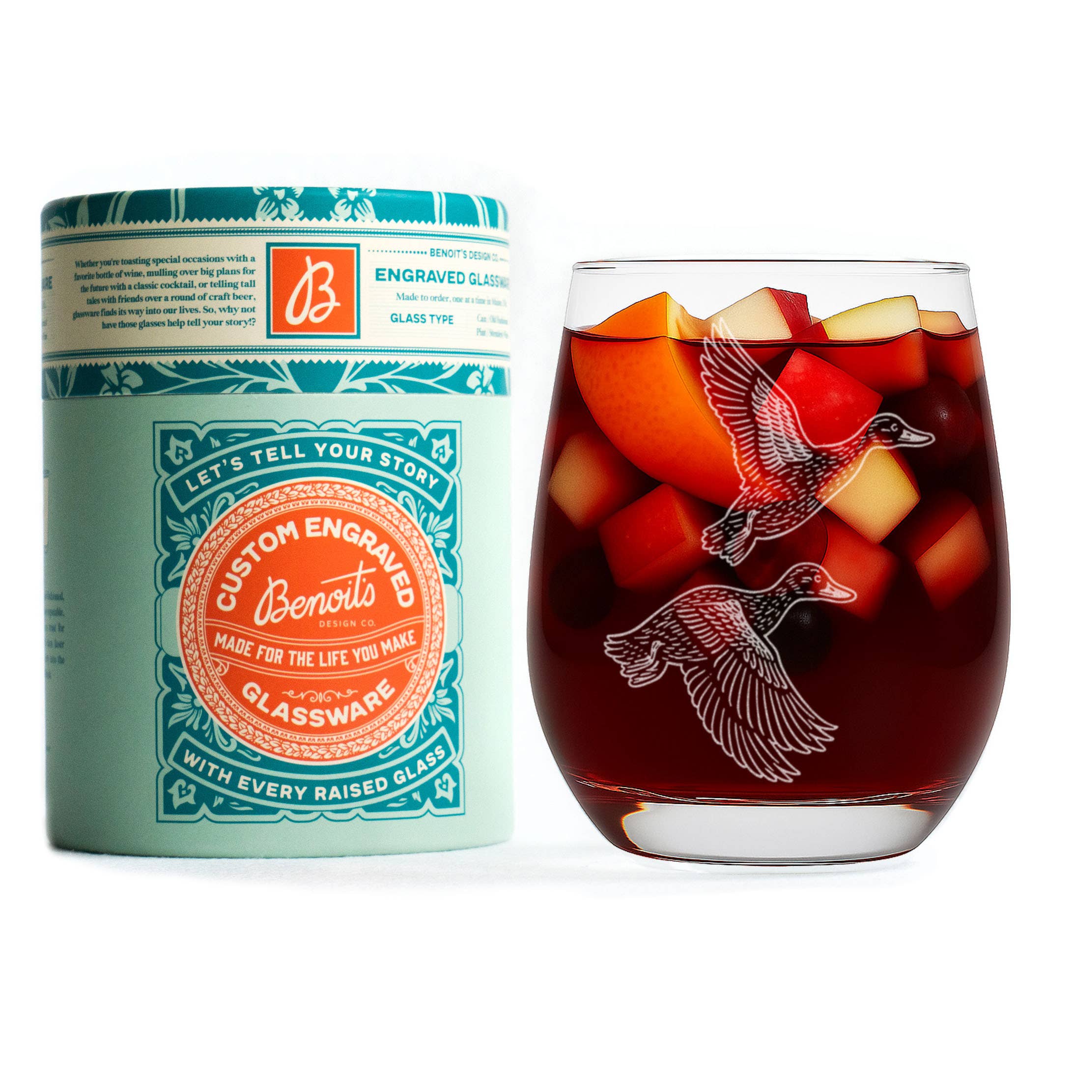 Benoit's Design Co. - Wholesale Cocktail/Liquor Glass - Flying Ducks Drinking Glasses7