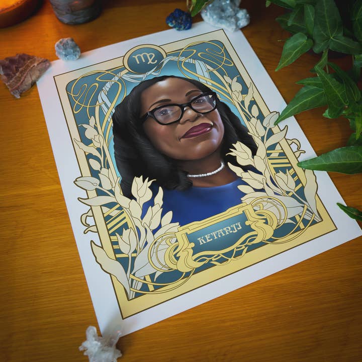 Impresión de Ketanji Brown Jackson - Virgo para venta al por mayor de Black Zodiac Prints