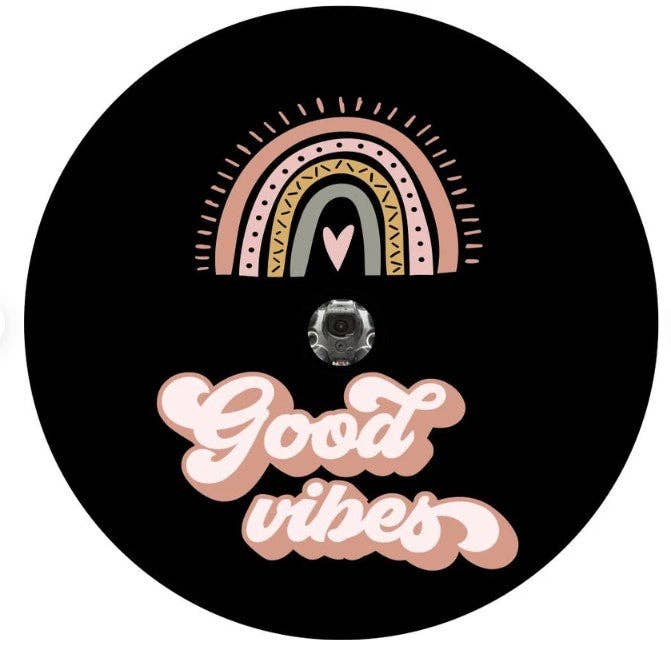 Dirty Acres - Wholesale Car Decorative Charm - Unisex - Good Vibes Rainbow Spare Tire Cover1