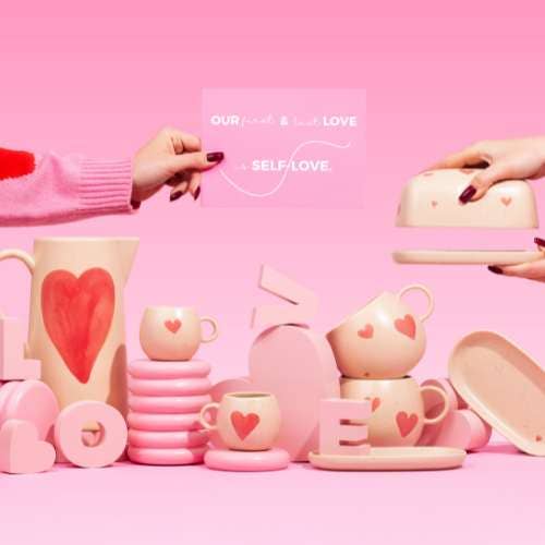 Egg Back Home - Vente Tasse à café - Tasses Moyennes en Grès Cozy Hearts 220ml Lot de 2 Pièces4