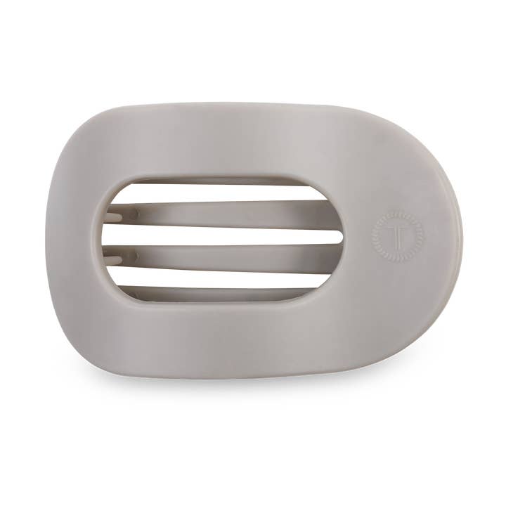 Round Flat Hair Clip | Med. | Silver Flames for wholesale by TELETIES