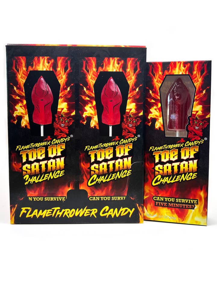 Flammekaster Candy's Toes of Satan Challenge for engroshandel hos Mikey V's Foods