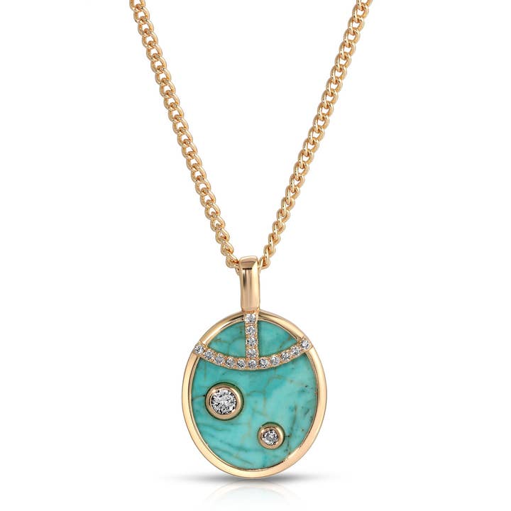 Fortuna Pendant Necklace - Turquoise for wholesale by Leeada Jewelry
