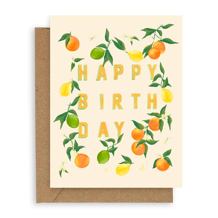 Citrus Birthday Card for wholesale by Adelfi