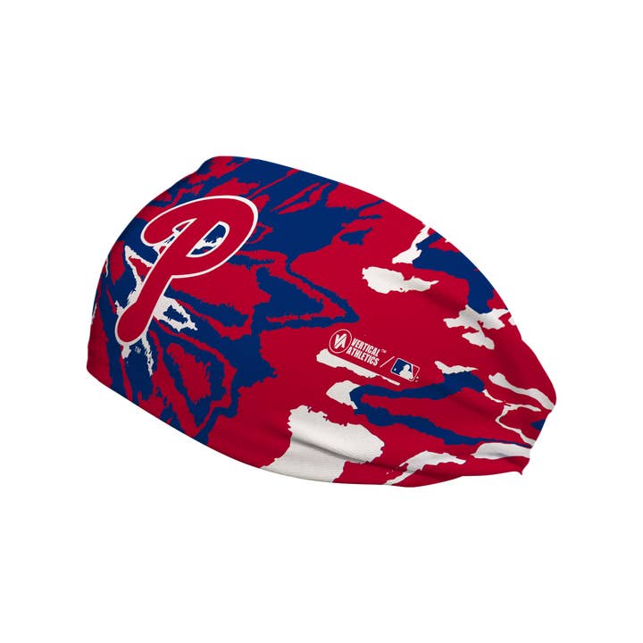 Red Navy Phillies Cooling Headband: Team Tie Dye for wholesale on Faire