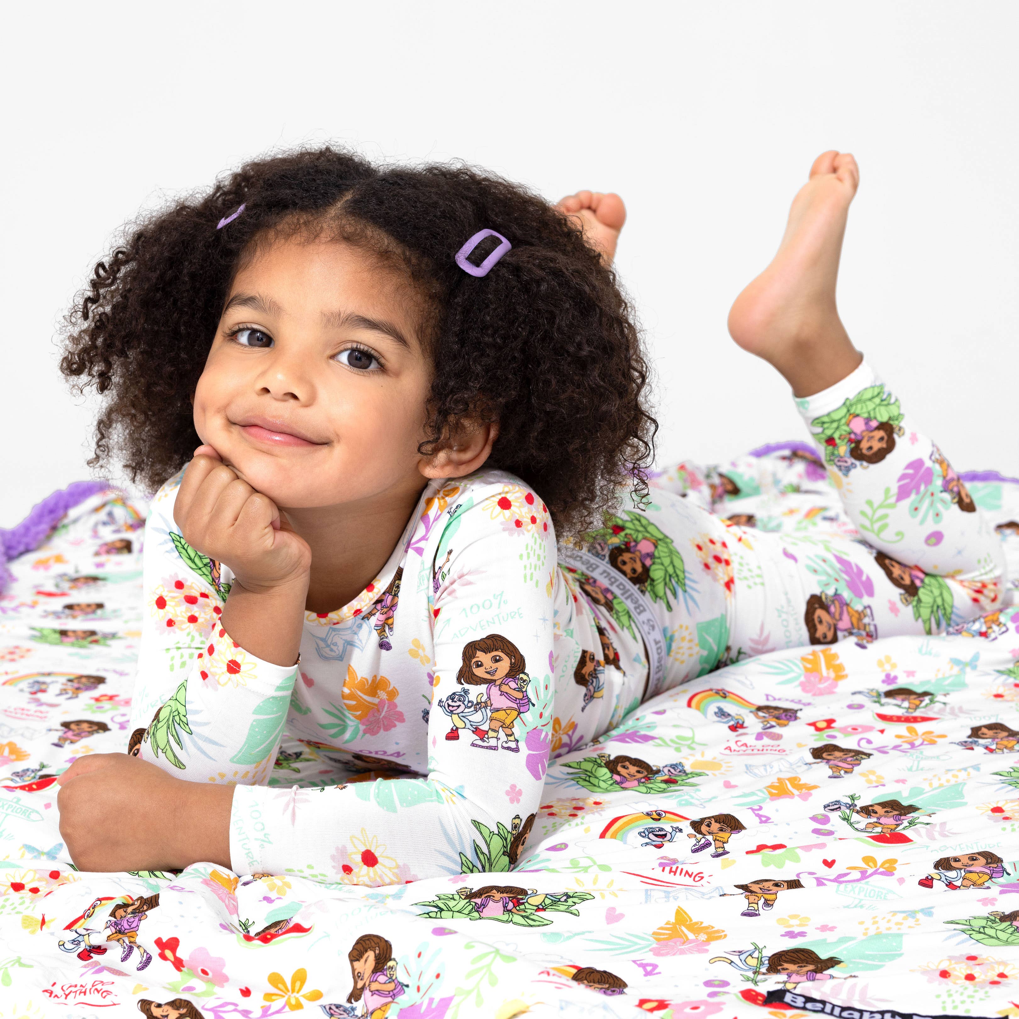 Bellabu Bear – Conjunto de pijama - Crianças por atacado – Dora: Sonhos Tropicais Pijamas de Criança em Bambu9