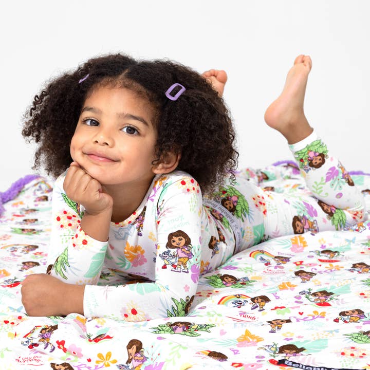 Bellabu Bear – Conjunto de pijama - Crianças por atacado – Dora: Sonhos Tropicais Pijamas de Criança em Bambu9
