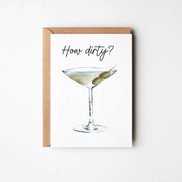Dirty Martini - Carte-notes pour la vente par G. S. Chaisson Design Studio