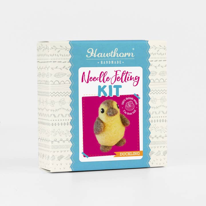 Hawthorn Handmade - Wholesale DIY Craft Kit - Duckling Mini Needle Felting Kit | Complete Craft Kit