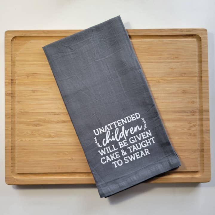 Toalha de chá para crianças autônomas - cinza por atacado de Sweet Ash Creations