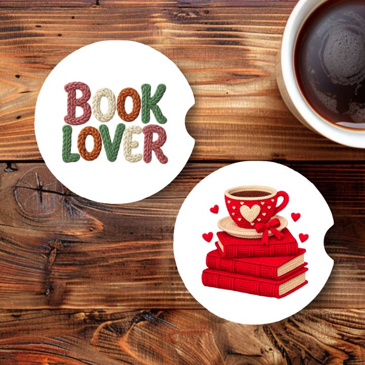 Bookish Car Coasters for wholesale by Readers Leisure