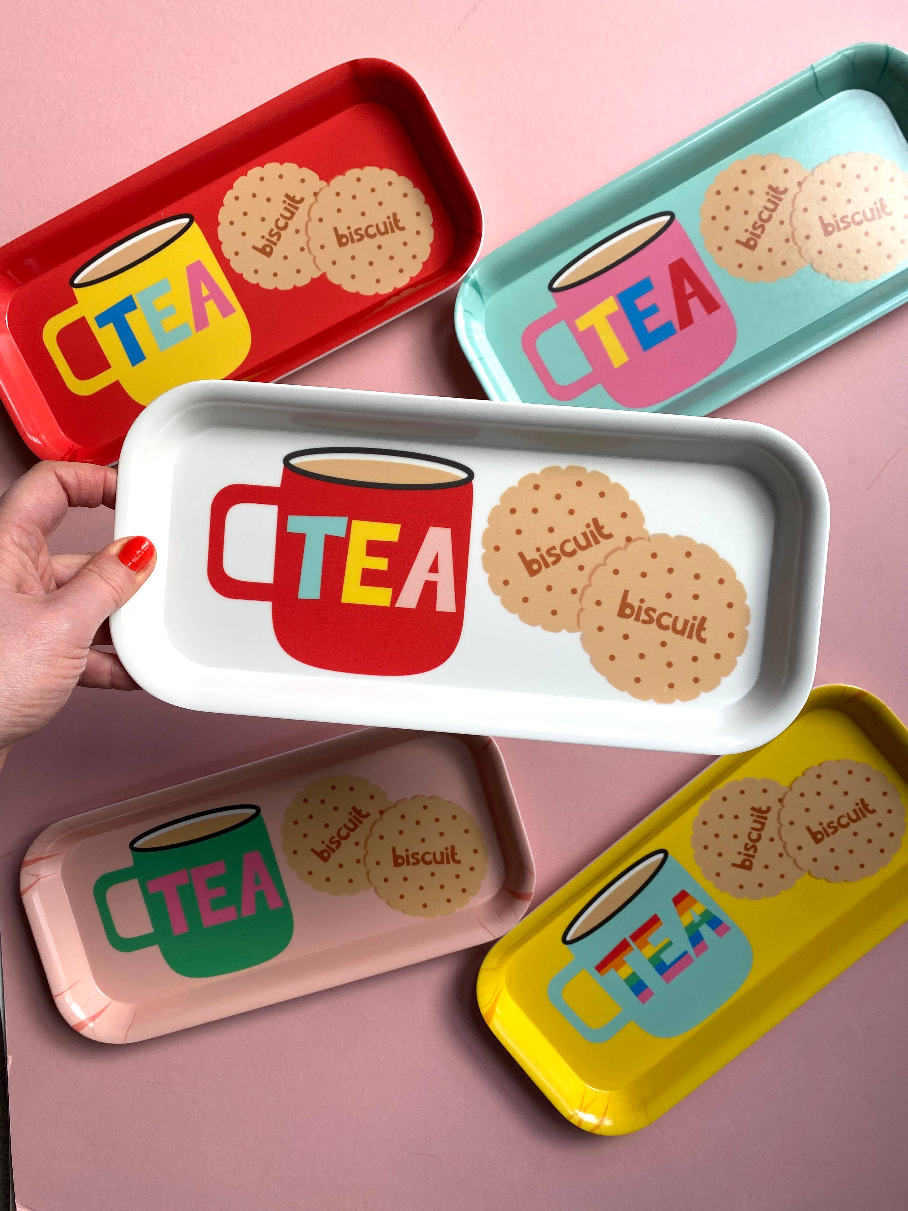 Poppekins - Wholesale Serving Tray - Tea and Biscuits Melamine Tray10