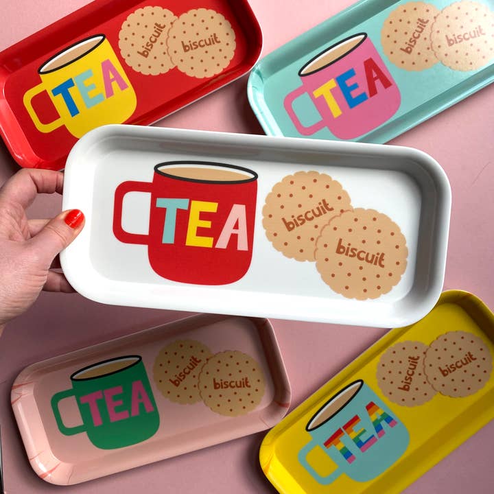 Poppekins - Wholesale Serving Tray - Tea and Biscuits Melamine Tray10