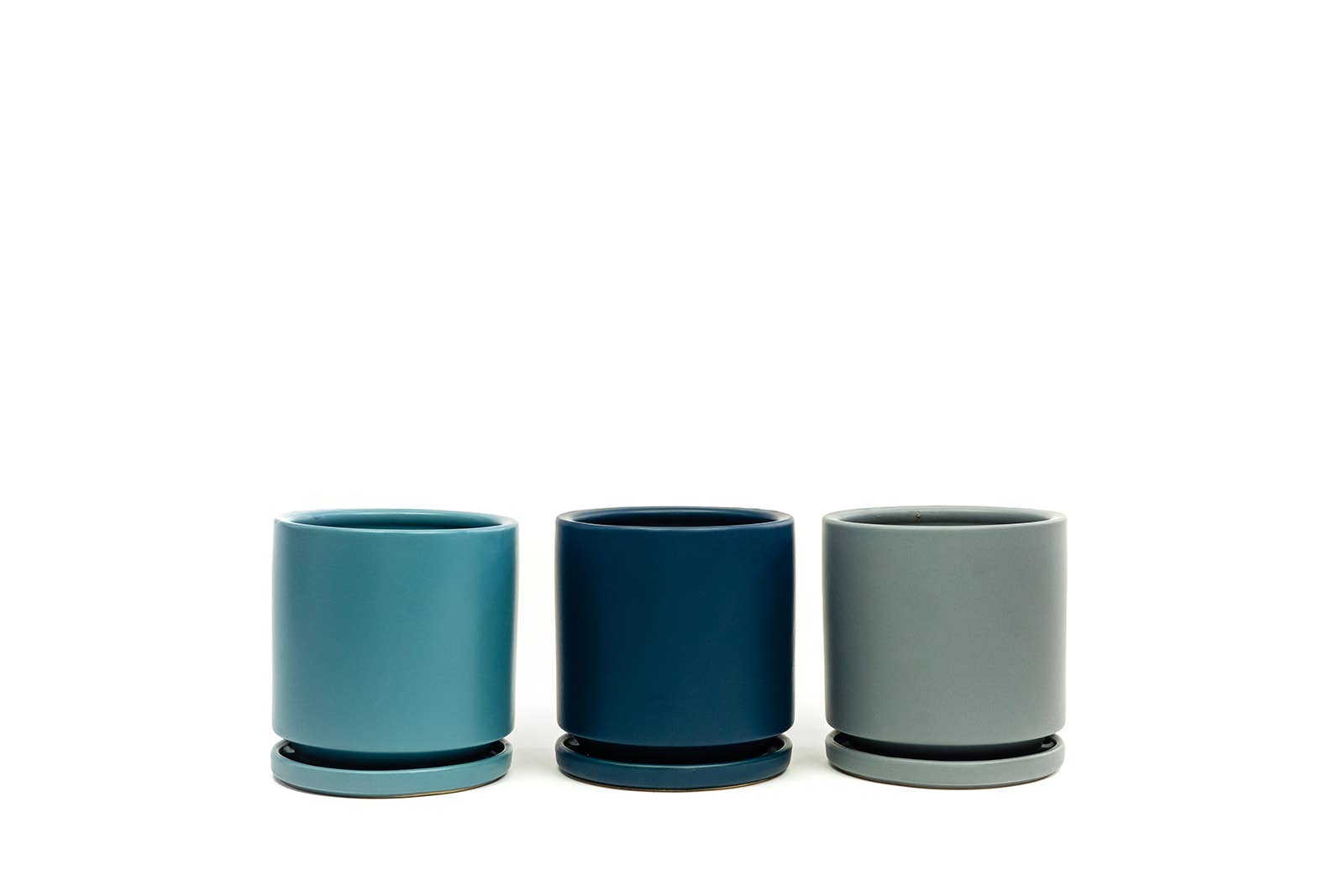 Momma Pots - Wholesale Plant Pot - 10.5" Gemstone Cylinder Pots with Water Saucers29