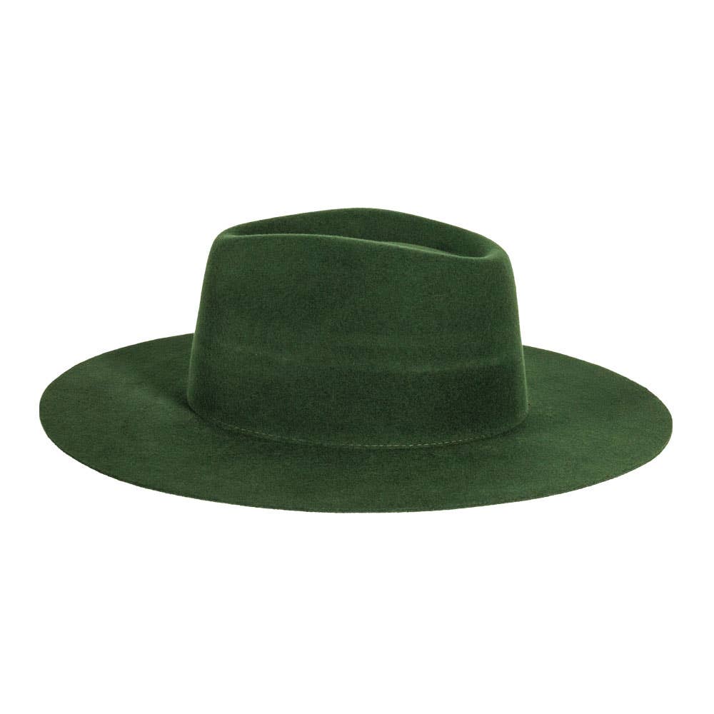 American Hat Makers - Wholesale Fedora - Unisex - 100% Wool Felt Flat Brim Fedora Hat - Style Rancher17