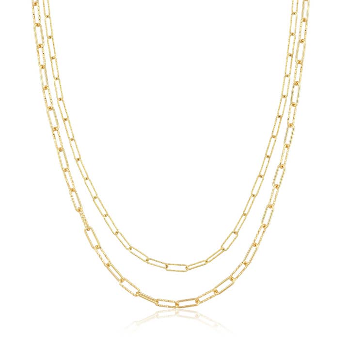 funkelnde Kette | doppellagig für den Großhandel von Ela Rae Jewelry Llc.