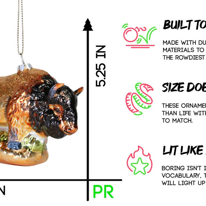 Party Rock Ornaments - Wholesale Ornament - Party Rock | Buffalo Glass Ornament2