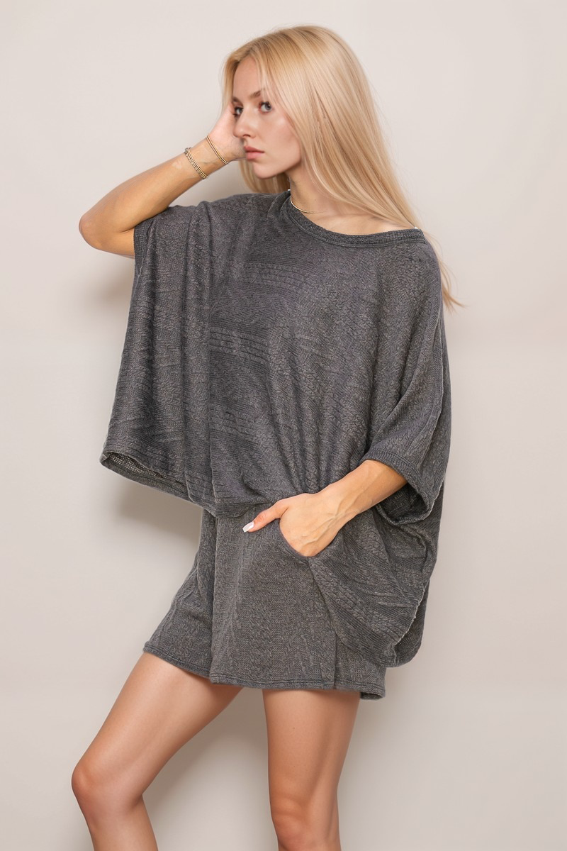 A.gain - Wholesale Knit Top - Women's - 10846SS614 - BOXY FIT HALF SLEEVE ROUND NECK TOP3