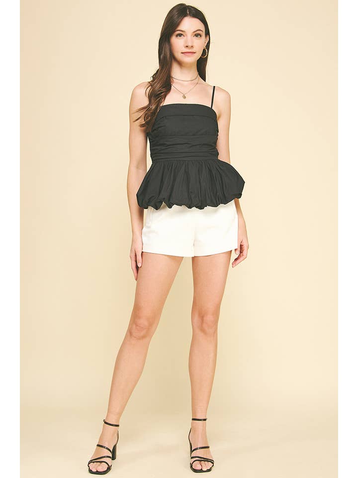 PINCH - Wholesale Blouse - Women's - BUBBLED HEM SLEEVELESS TOP - 6072T4