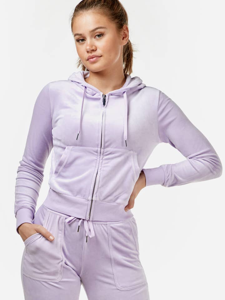 Velur-Hoodie für den Großhandel von Famme