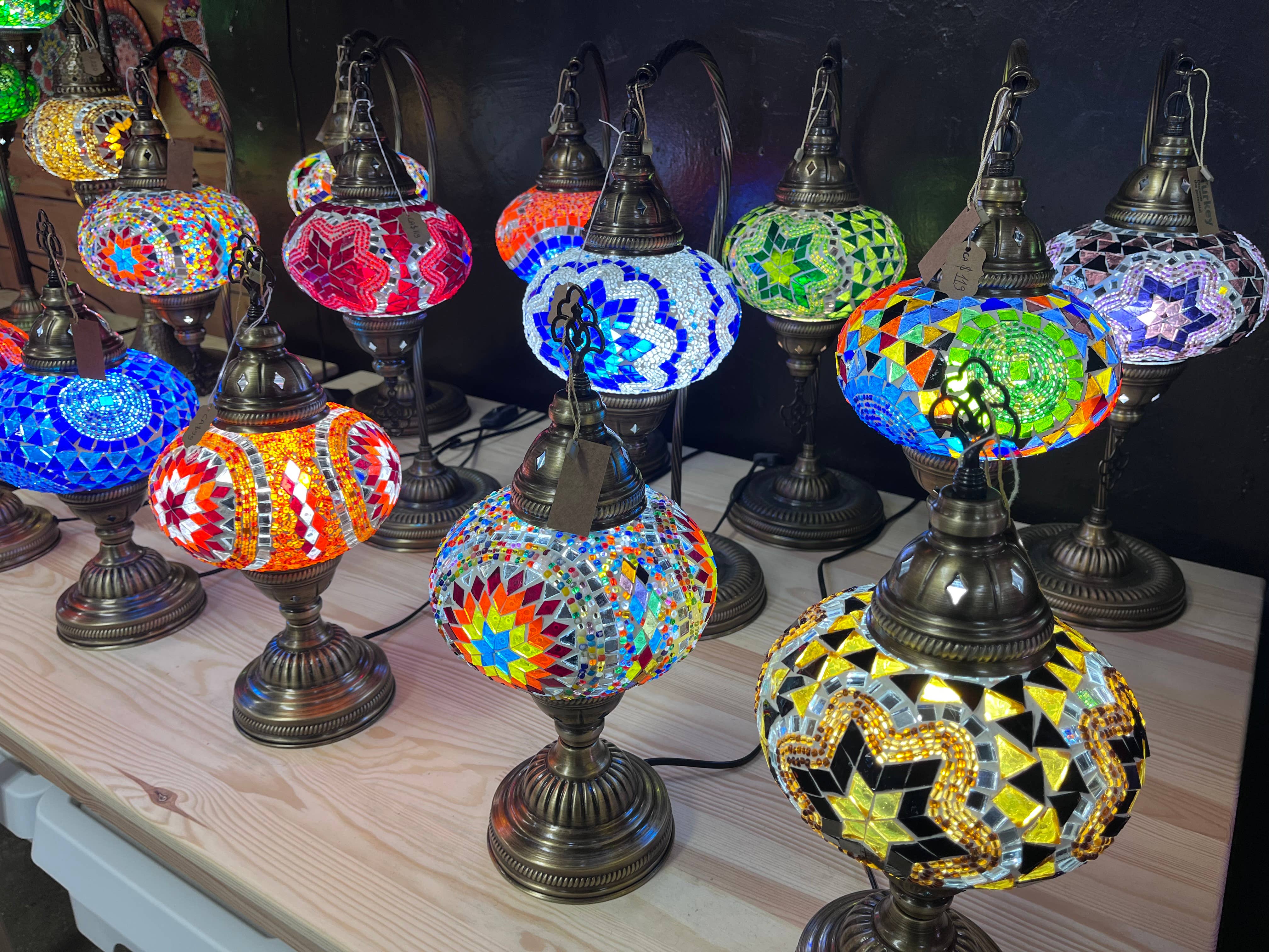 Mediterranean Collection - Venta al por mayor Lámparas decorativas/de escritorio - Lámparas de Mosaico Turcas – Colores Surtidos1