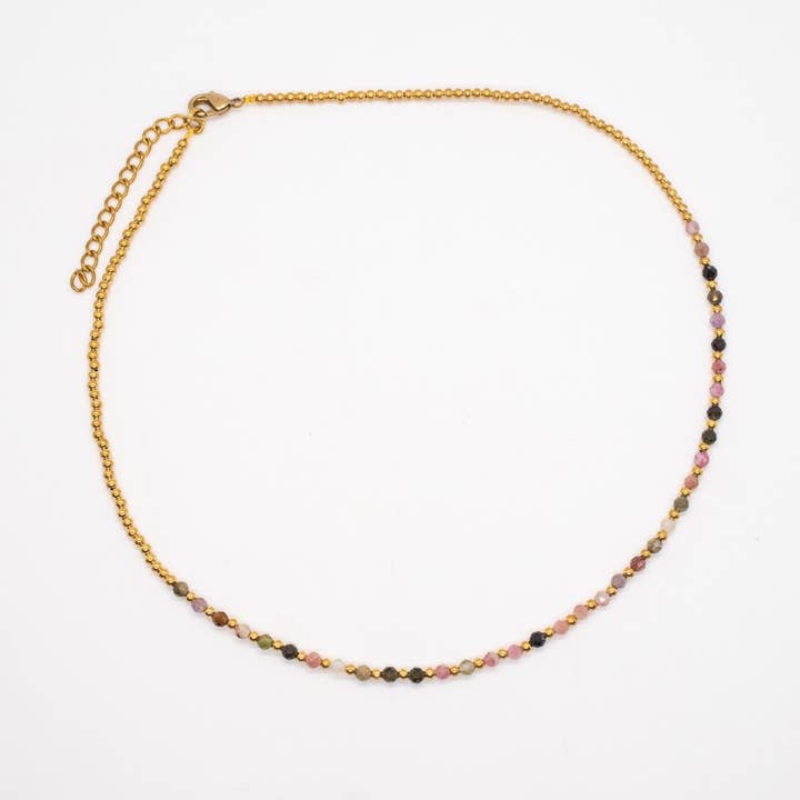 Baizaar - Wholesale Beaded/Pearl Necklace - Simple Beaded Faceted Stone Necklace - Great for Layering!