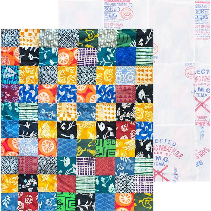 Global Mamas - Wholesale Throw Blanket - Batik Throw: Patchwork - Organic1