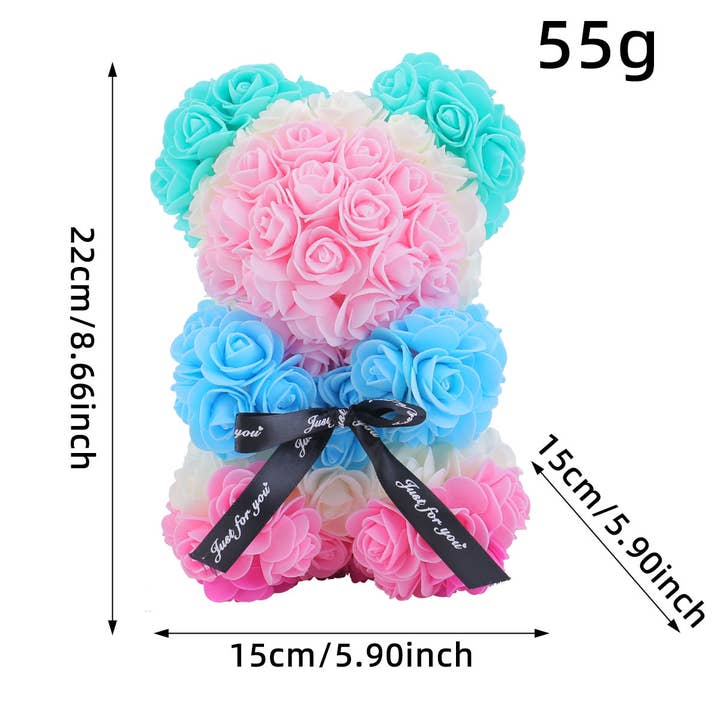 UNISHE - Wholesale Decorative tabletop object - Valentine's Day Eternal Rose Bear Creative Doll ZK30391