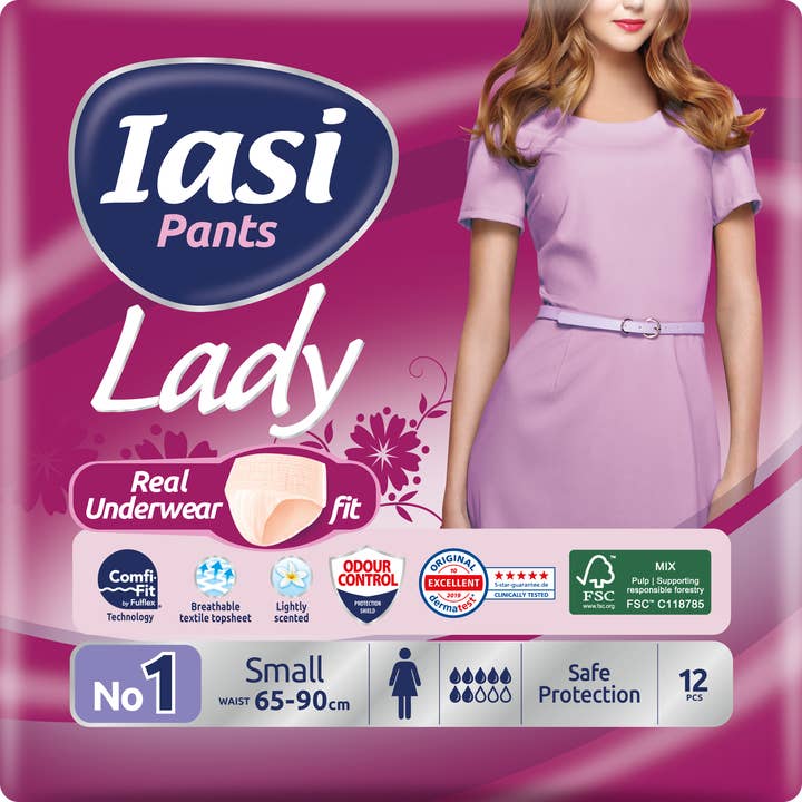 IASI Lady Pants Size S Absorbency Plus, 12 Units for wholesale by Babylino