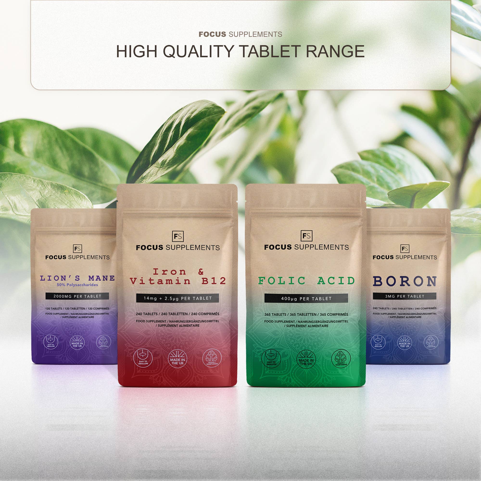 Focus Supplements - Vente Supplément oral/vitamine - Acide folique (400 µg) 365 comprimés7