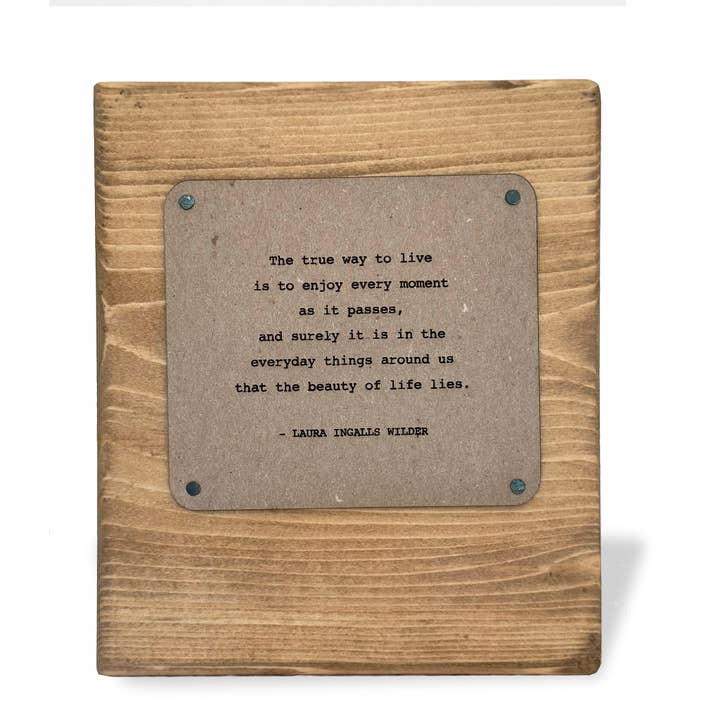 True Way To Live, Inspirational Block, Shelf Decor for wholesale by Graphically Speaking Design