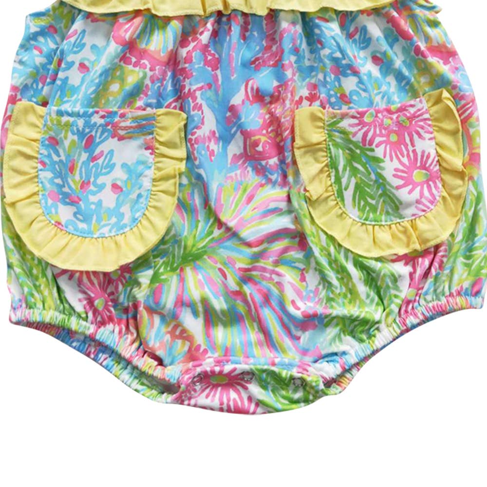 Aier Wholesale - Vente Body (sans pieds) – bébé - Barboteuses d'été à fleurs colorées pour petites filles2