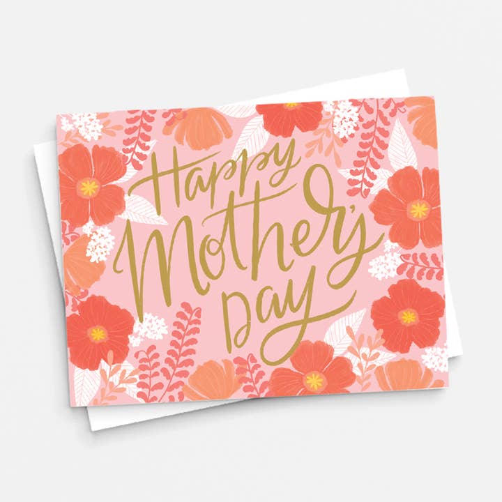Happy Mother's Day Poppies, Floral Mother's Day Card for wholesale by Pen & Paint