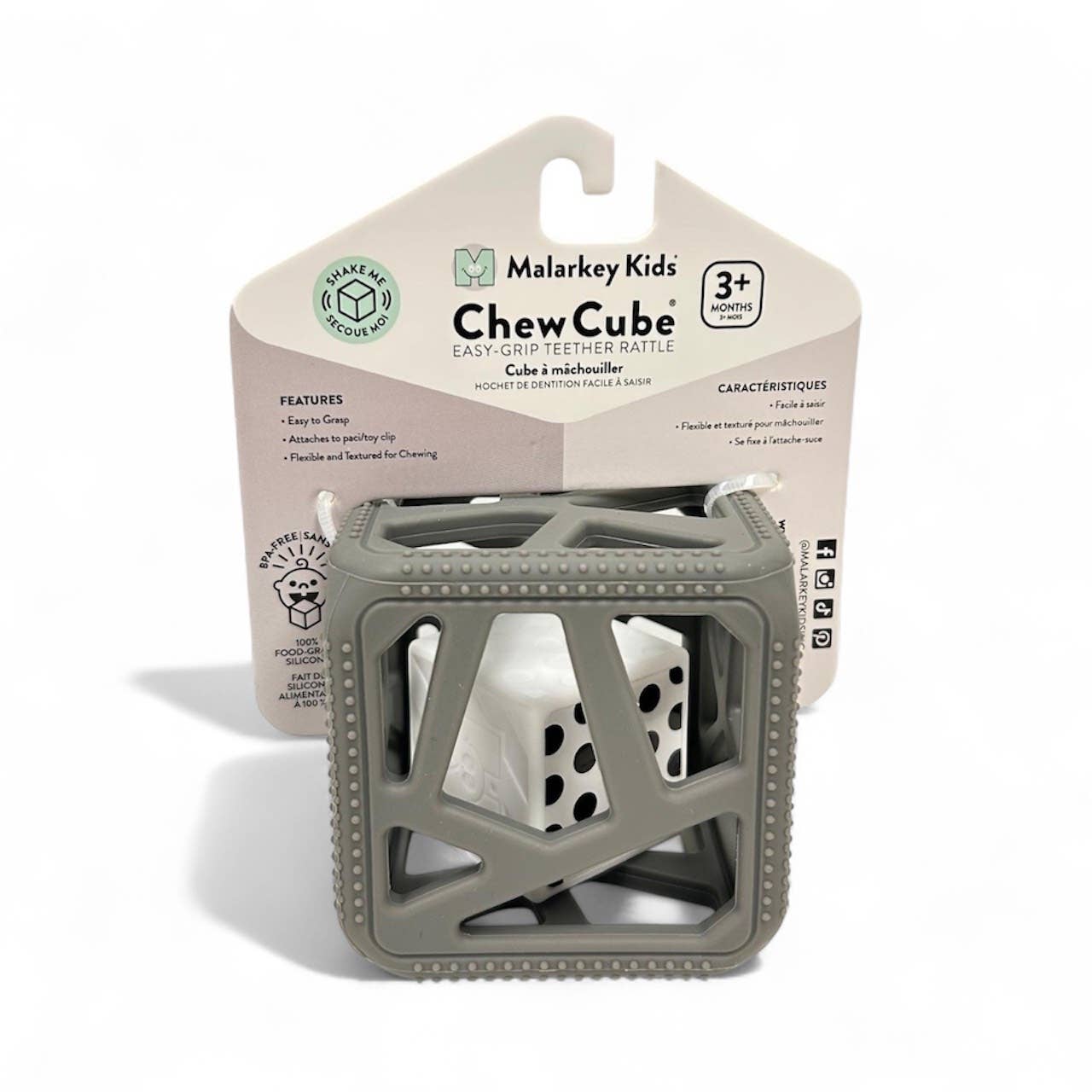 Malarkey Kids – wholesale Teether (not clip-on) – Baby – Chew Cube - Silicone Teether Rattle0