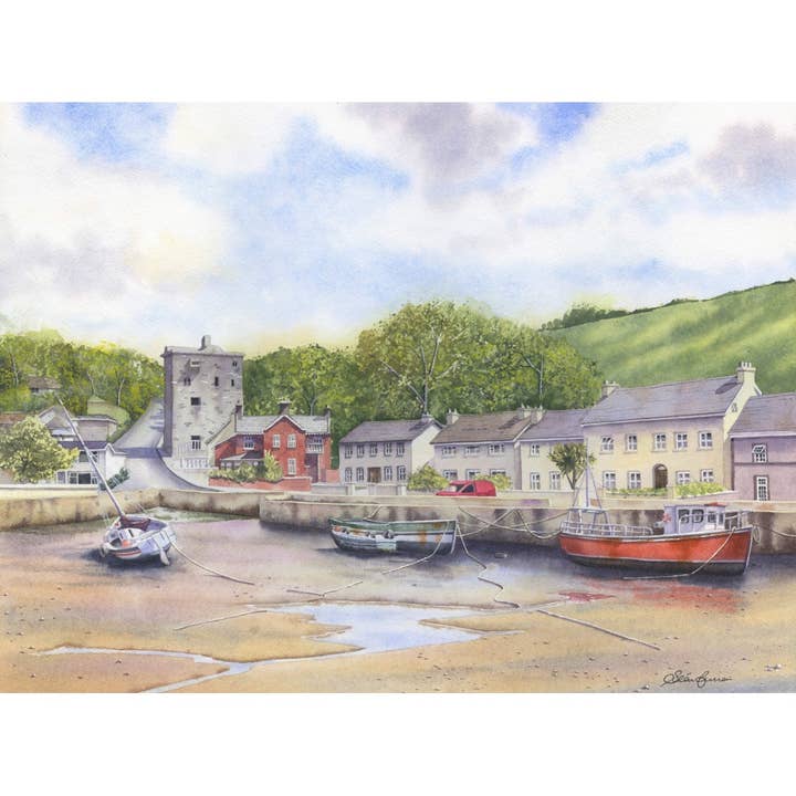 Ballyhack Castle and Harbour, Co Wexford - Art Print for wholesale by Sean Curran