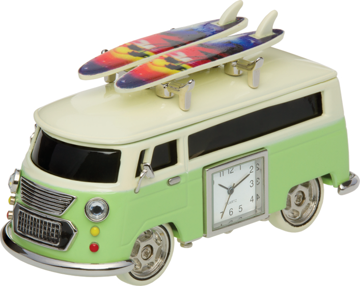 sanis enterprises, inc – Engroshandel Skrivebordsur – Autocamper med surfbrætter1