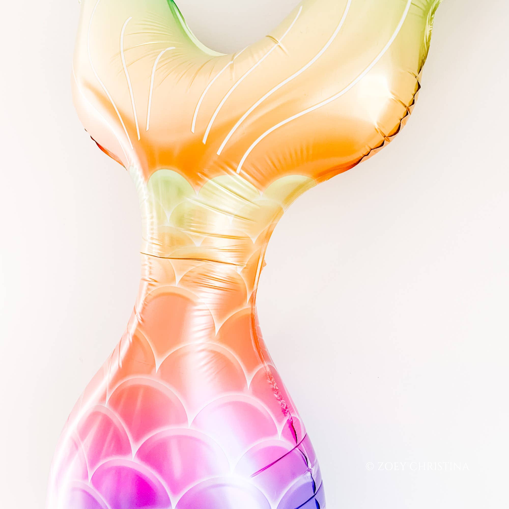 Zoey Christina - Vente Ballon - Ballons en aluminium queue de sirène – Pastel iridescent et arc-en-ciel10