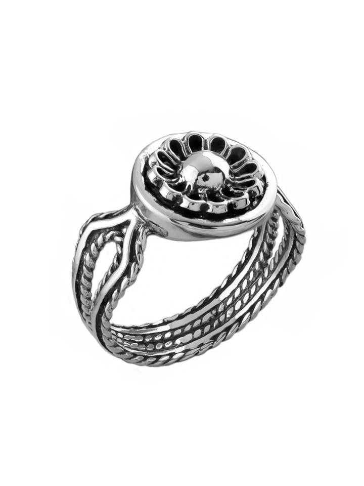Konstspetsblomma Dam Silverring för wholesale av Filigranist Jewelry