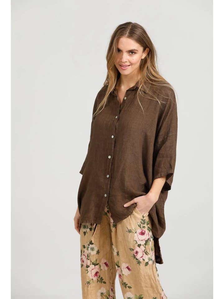 Miss Rose Sister Violet - Wholesale Button Down Shirt - Women's - WOMEN'S - Teddy Linen Shirt23