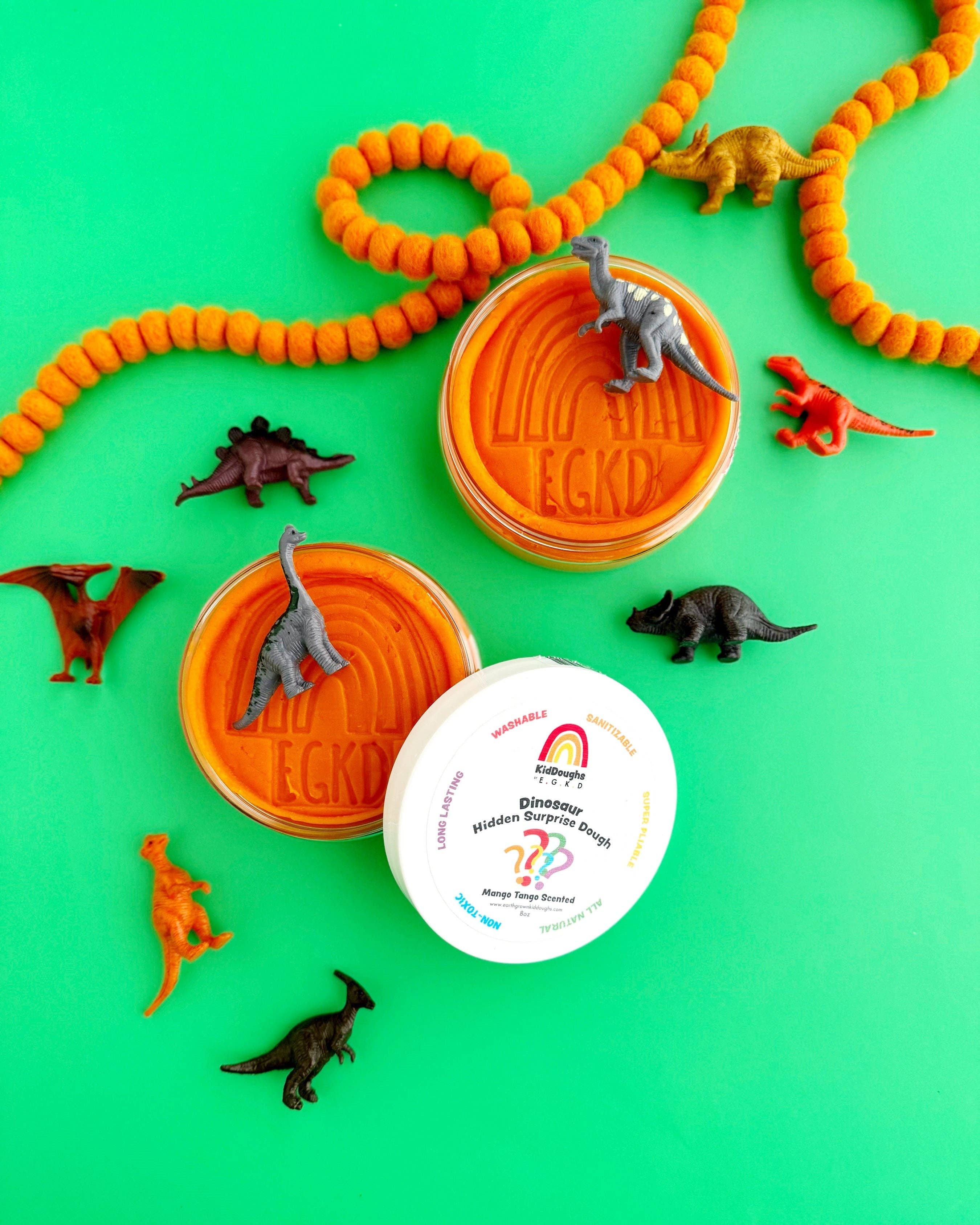 Earth Grown KidDoughs (KidDoughs by EGKD) - Vente Pâte ingénieuse/slime – enfant - Dino Surprise Cachée KidDough - 113 g