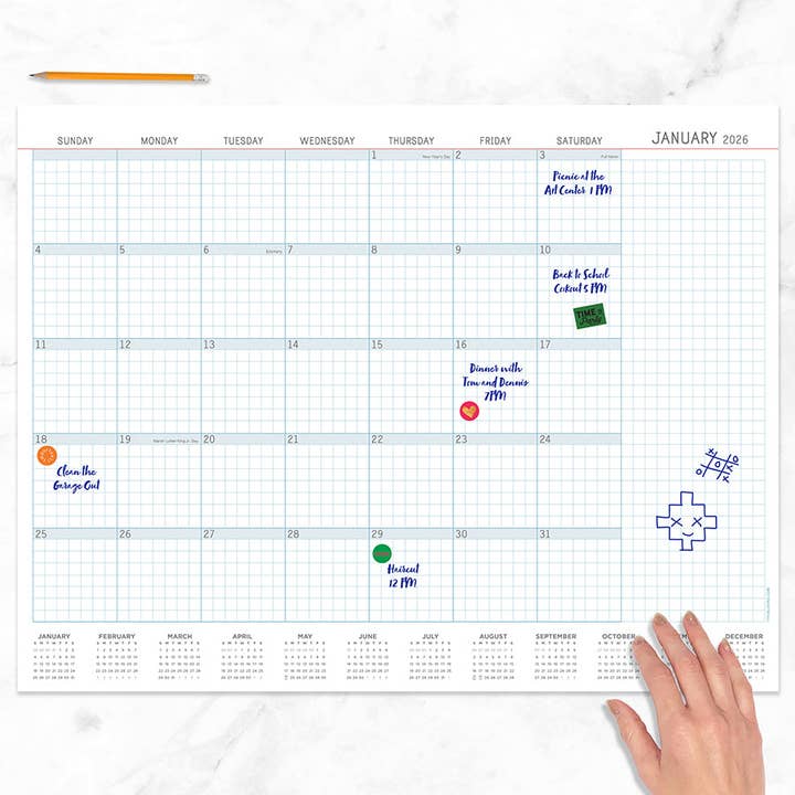 TF Publishing - Paper Goods – Calendário por atacado – Calendário Mensal de Secretária Grande Profissional 2026