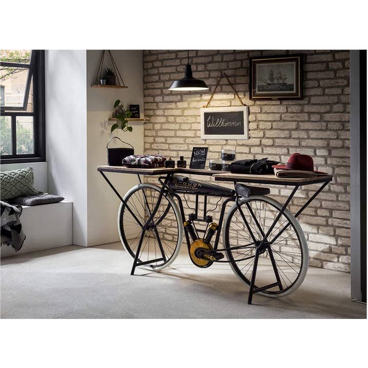 Capra Attilio - Vendita all'ingrosso Tavolini - Tavolo consolle con moto bici Brough Superior3