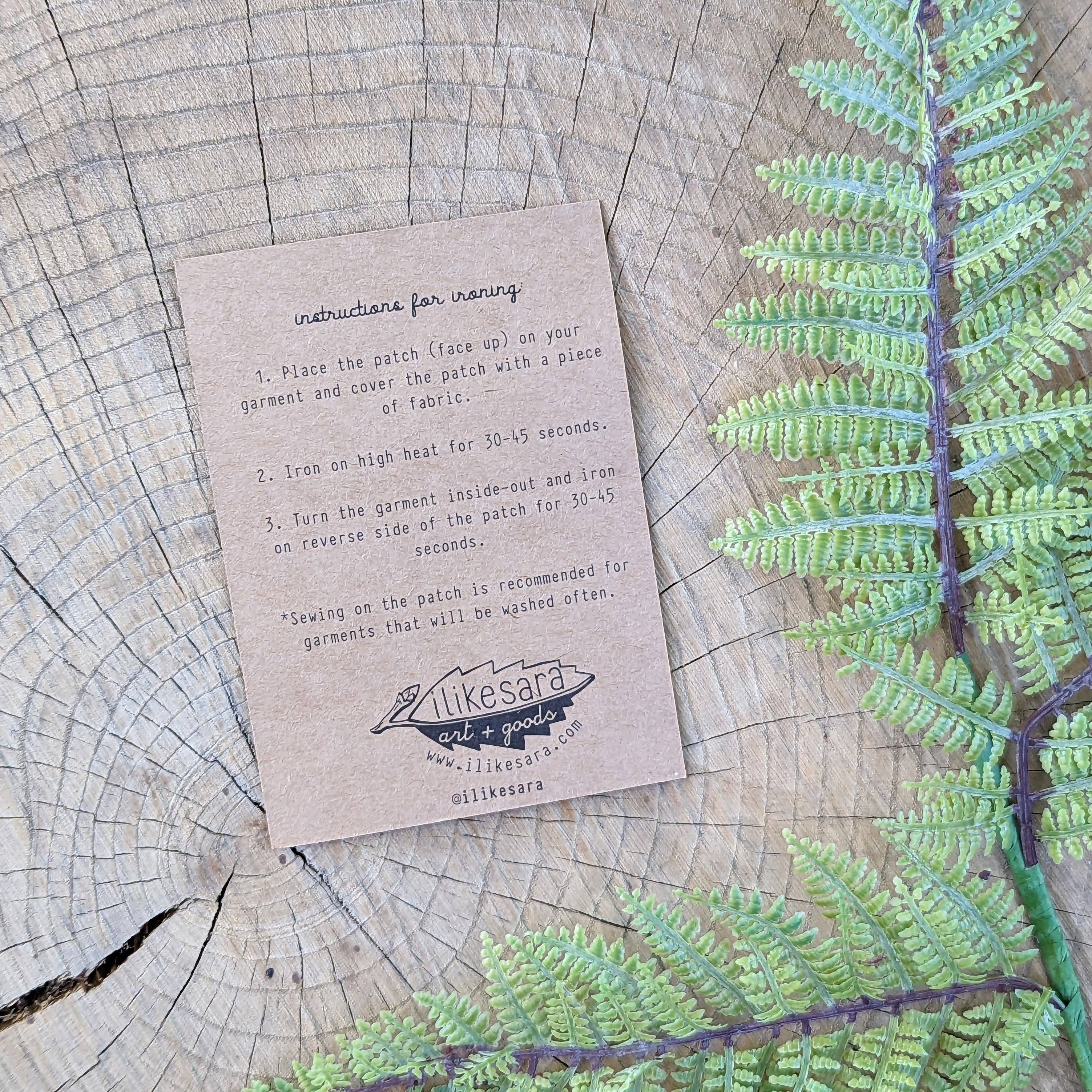 ilikesara | art + goods - Wholesale Patch - iron-on patch | mushroom 3-pack - brown, red, purple3