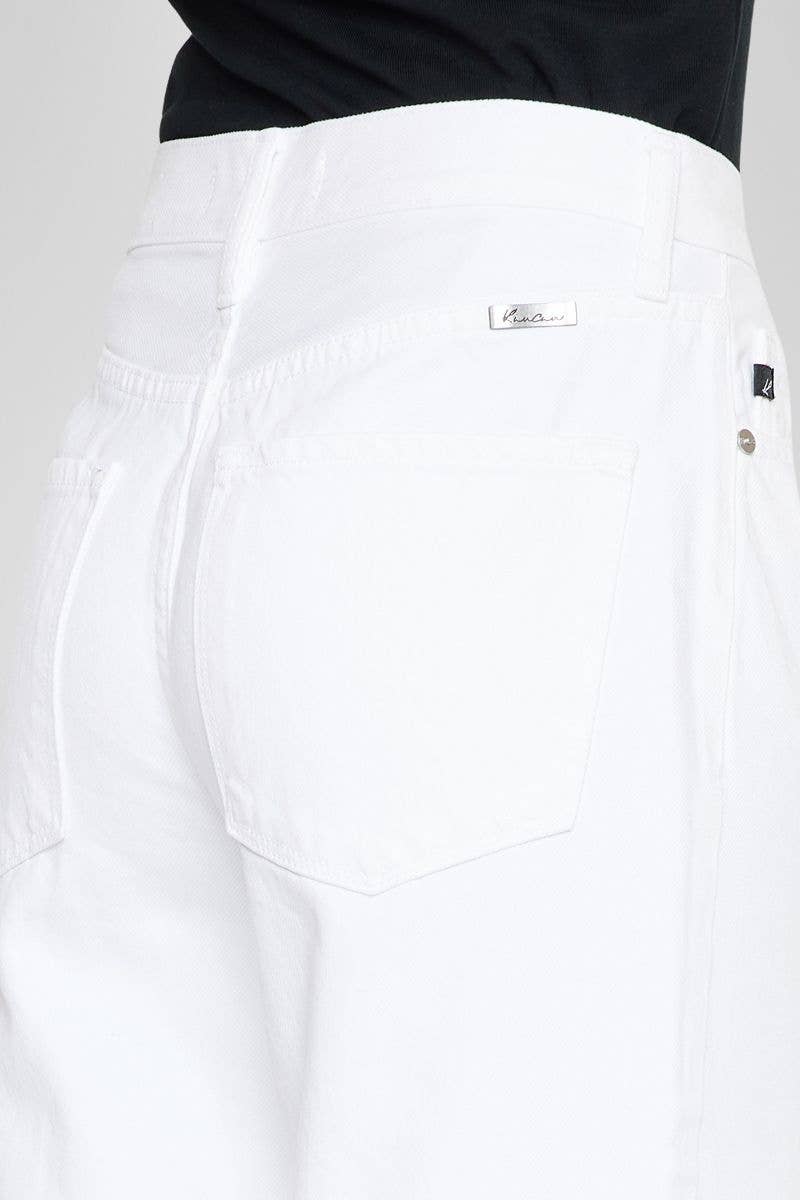 BIANCO JEANS A GAMBA LARGA ANNI '90 A VITA ALTA ULTRA HIGH RISE - KC7396WT in vendita all'ingrosso su Faire5