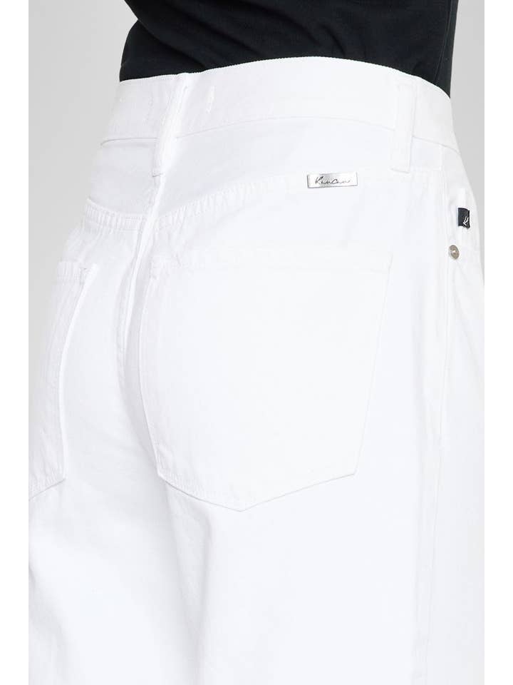 BIANCO JEANS A GAMBA LARGA ANNI '90 A VITA ALTA ULTRA HIGH RISE - KC7396WT in vendita all'ingrosso su Faire5