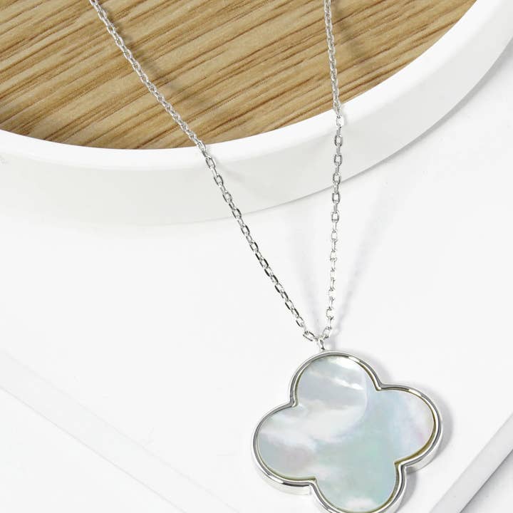 Wild Honey - Wholesale Pendant/Charm Necklace - 18K Gold Dipped 22Mm Quatrefoil Pendant Necklace1